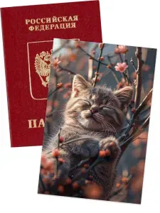 Обложка на паспорт с котами