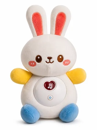 Мягкая музыкальная игрушка зайчик Fun Soothe Doll с успокаивающими звуками