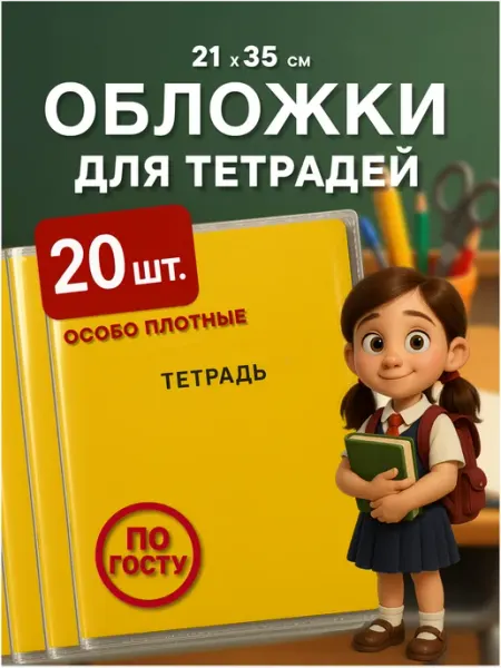Обложки для тетрадей 20 шт СЭнергия