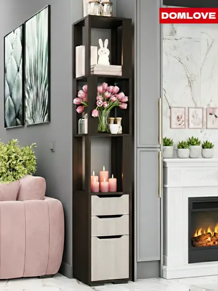 DomLove Шкаф пенал с ящиками в ванную