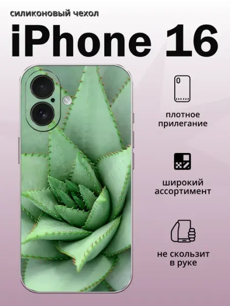 Чехол на iPhone 16 алоэ aiiir