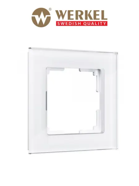 Рамка из стекла на 1 пост Werkel Favorit W0011101, цвет белый