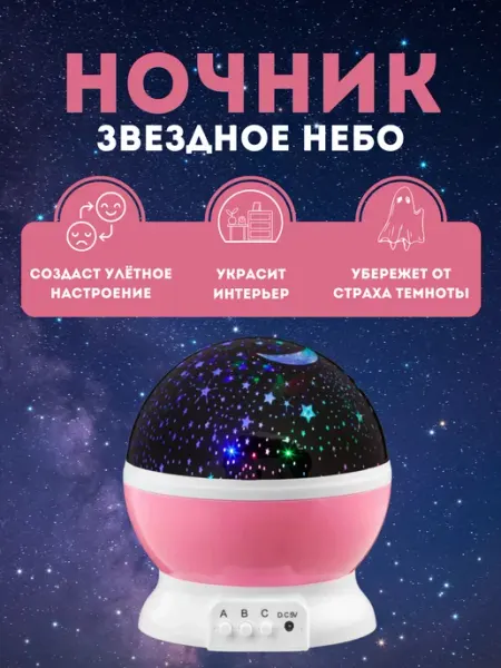 Ночник проектор звездное небо MarketONE