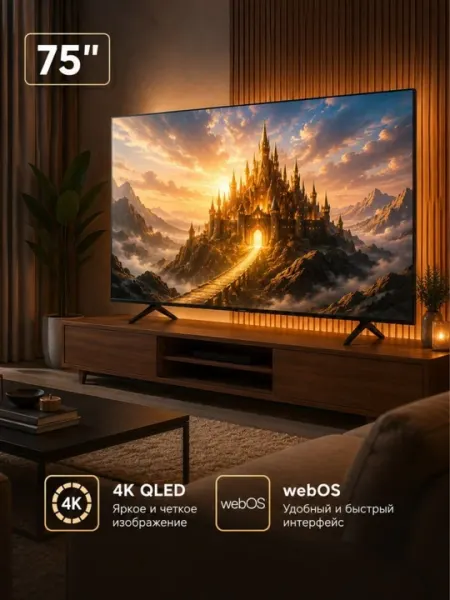 Смарт-телевизор 75" 4K QLED с webOS