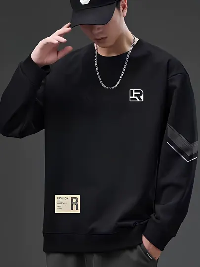 Мужской свитер-джемпер в стиле polo oversize