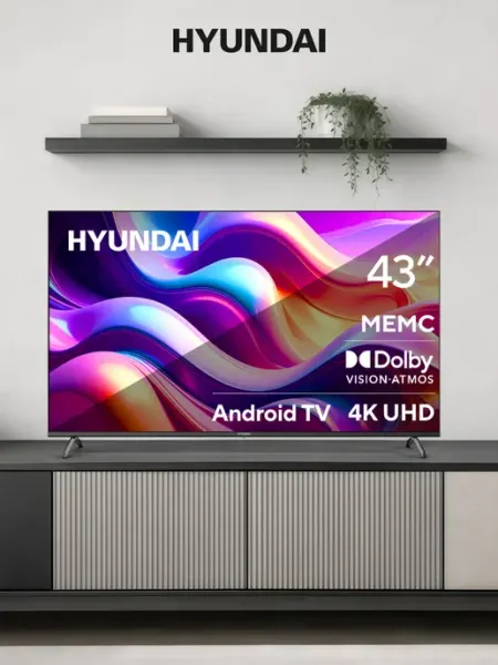 Телевизор 43 дюйма Смарт 4K Android TV HYUNDAI