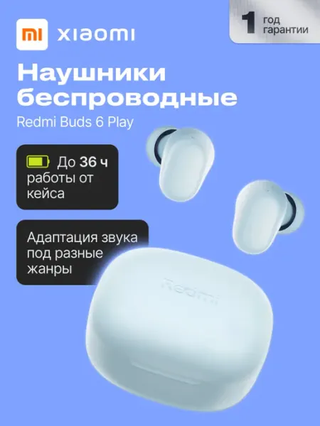 Наушники Redmi Buds 6 Play, синий Xiaomi
