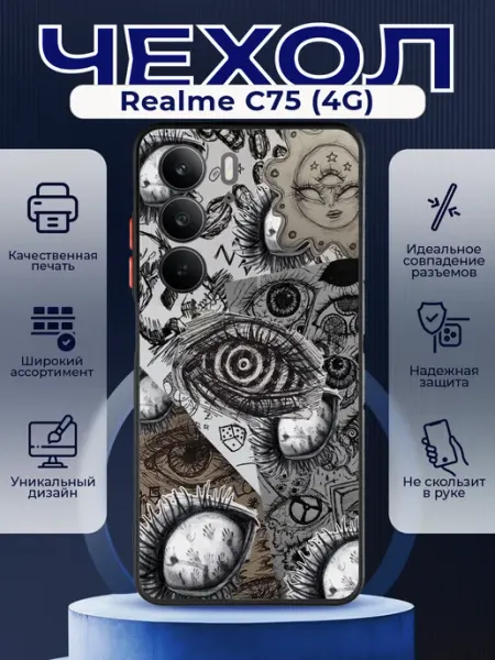 Матовый чехол на REALME C75 y2k PRINTberries