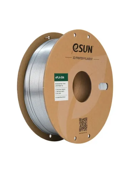 Катушка eSilk PLA-пластика ESUN 1.75 мм 1кг, серебристая