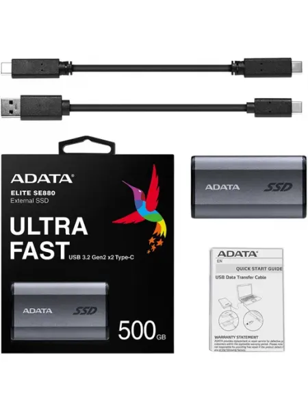 Накопитель SSD A-Data USB-C 500GB AELI-SE880-500GCGY SE880 2 ADATA