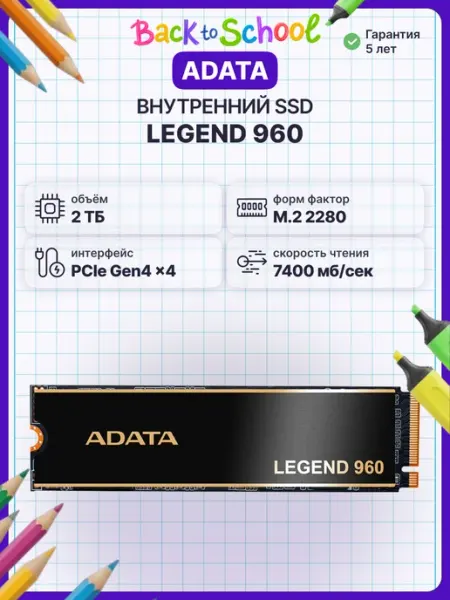 Внутренние SSD Legend 960 2 ТБ ADATA