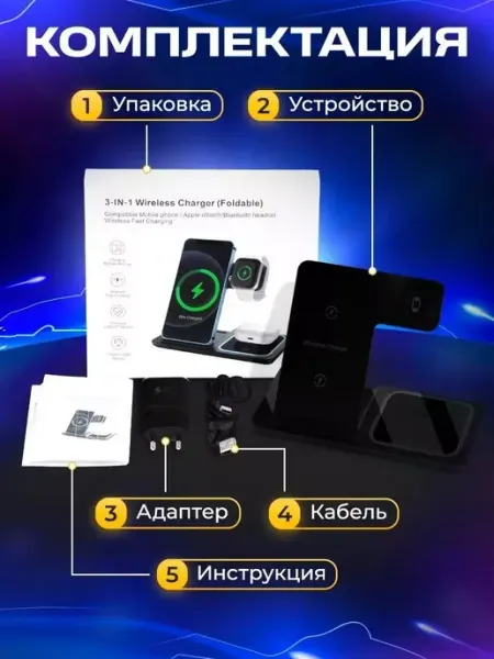 Беспроводная зарядка iphone samsung андроид быстрая