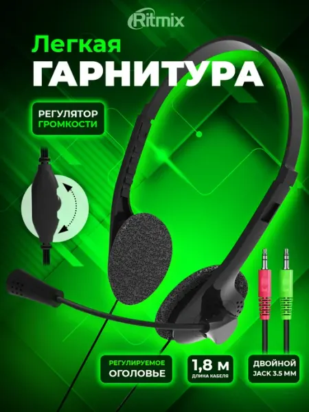 Гарнитура с микрофоном RITMIX