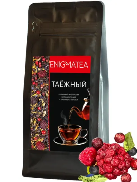 Таежный сбор чай черный листовой с ягодами 125 г ENIGMATEA