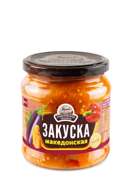 Закуска овощная "Македонская" 460г Семилукская Трапеза