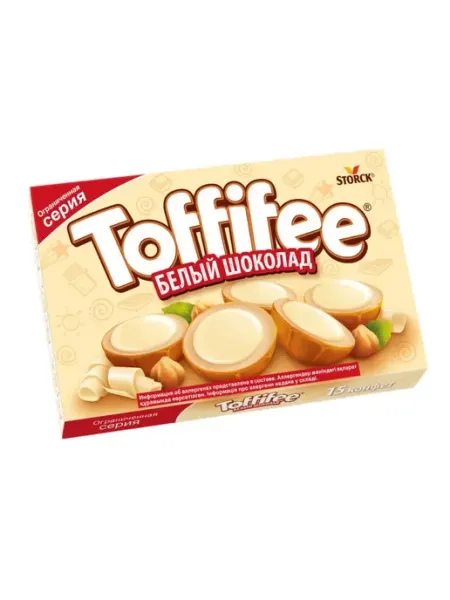 Конфеты, белый шоколад, 125 гр toffifee