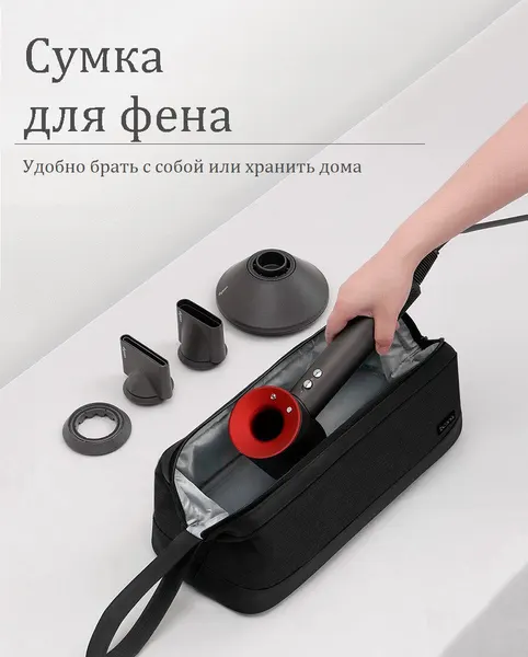 Сумка чехол для стайлера/фена Dyson DS5, из прочного материала, черный