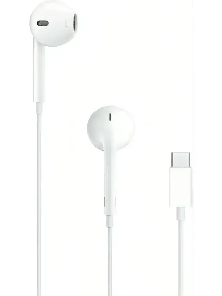 Наушники Earpods, с разъёмом USB C, проводные, для iPhone, пластиковые, белые