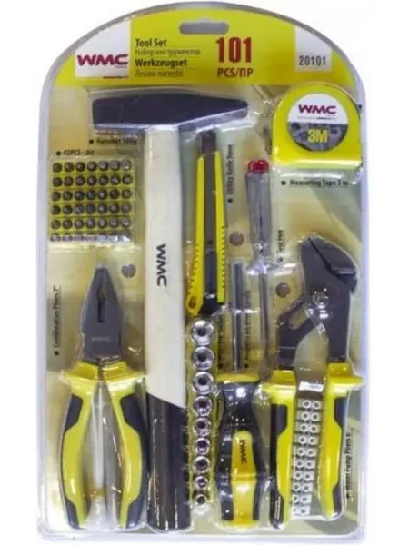 Набор инструментов 101пр, 1 4", в блистере, 1 набор WMC Tools