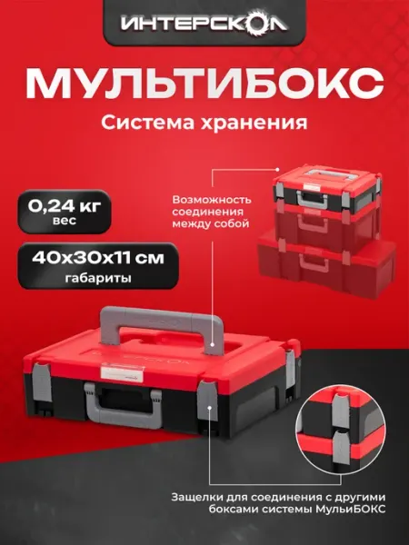 Система хранения МультиБОКС, 400х300х110 мм, 2407.100 ИНТЕРСКОЛ