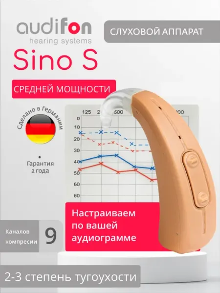 Слуховой аппарат AUD Sino S цифровой мощный Audifon