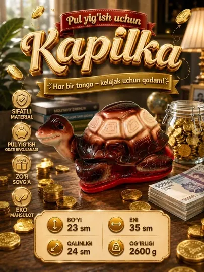 Декоративная копилка в форме черепахи