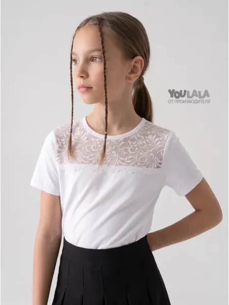 Блуза-футболка школьная YOULALA