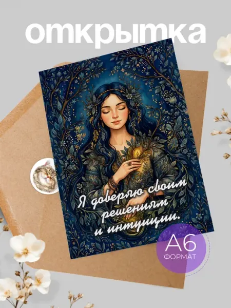 Открытка аффирмация Аворка