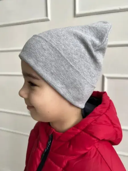 Шапка бини детская тонкая летняя осень демисезонная ORANGE Cotton