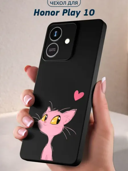 Чехол на Honor Play 10 с принтом Котик Infinity pick