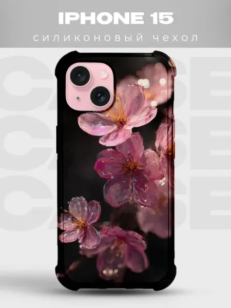 Чехол на iPhone 15 дизайн Сакура PRINTberries