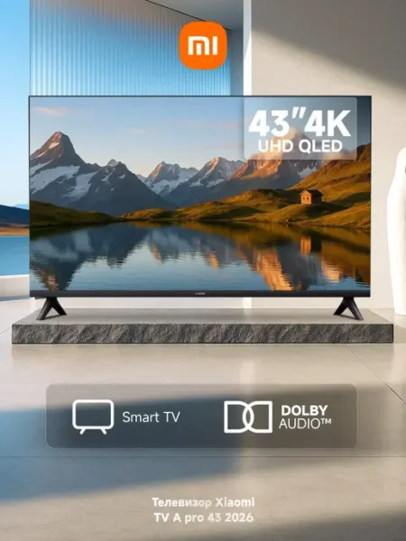 Телевизор LED TV A Pro 43 2026 4K UHD черный Xiaomi