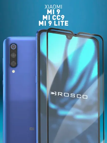 Защитное стекло на Xiaomi Mi 9, 9 Lite Rosco