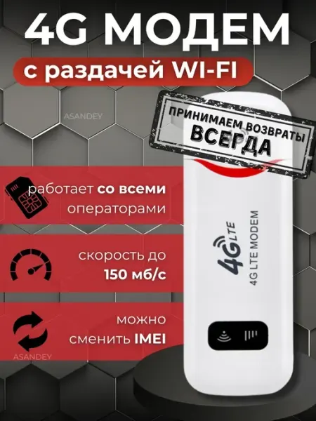 USB Модем 4G WiFi роутер для ноутбука OPT-N