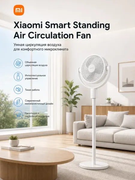 Вентилятор напольный Smart Standing Air Circulation Fan Xiaomi