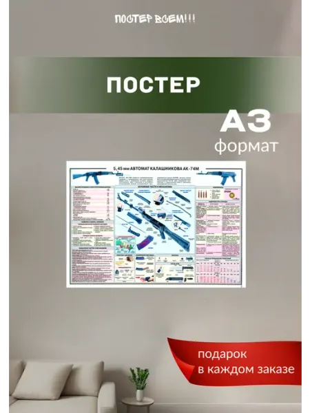 Постер автомат калашникова Постер всем