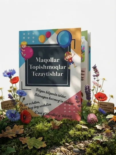 Мақоллар Топишмоқлар Тезайтиришлар, книга для детских занятий и совместного