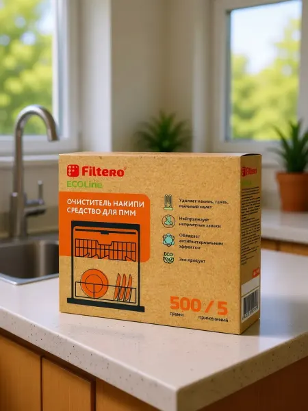 Filtero Очиститель накипи для посудомоечной машины ECOLine, 500 гр