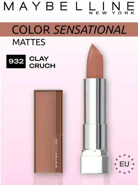 Помада для губ MAYBELLINE NEW YORK Color Sensational, 932 Clay Crush темно-песчаный, 4.4 г