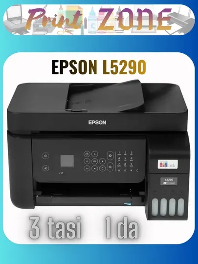 Принтер цветной печати, струйный МФУ Epson EcoTank L5290 СНПЧ, Wi-Fi, Epson Smart Panel