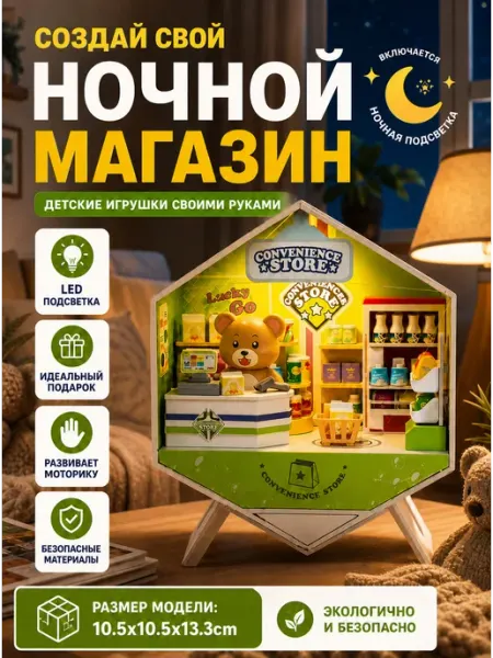 Румбокс детский мини магазин сборная модель свет