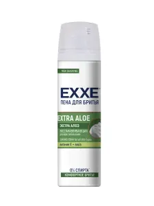Пена для бритья Exxe Extra Aloe, мужская, восстанавливающая, 200 мл, 4 шт