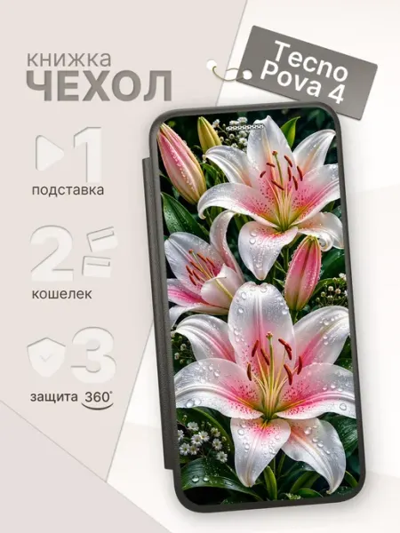Чехол-книжка для Tecno Pova 4 ArtBookCase