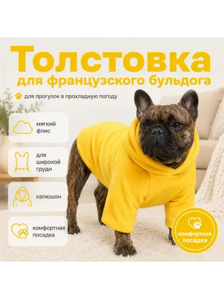 Толстовка для собак французского бульдога Французский бульдог