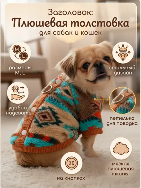 Толстовка для собак и кошек