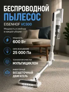 Пылесос вертикальный беспроводной для дома мощный Eisenhof VC300