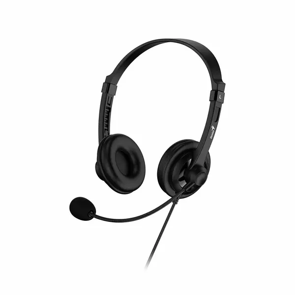 Проводная гарнитура Genius HS-230U, USB-C, наушники с оголовьем и микрофоном, черный
