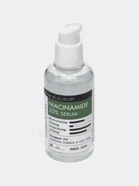 Успокаивающая сыворотка С 20% ниацинамидом DERMA FACTORY Niacinamide 20% Serum, 80 мл