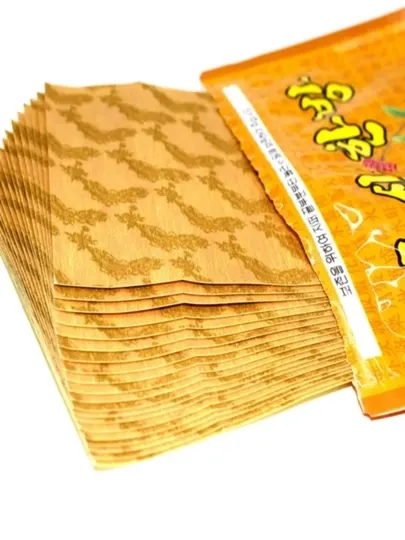 Корейский согревающий пластырь с женьшенем, Gold Insam / Red Ginseng, 20–25 шт