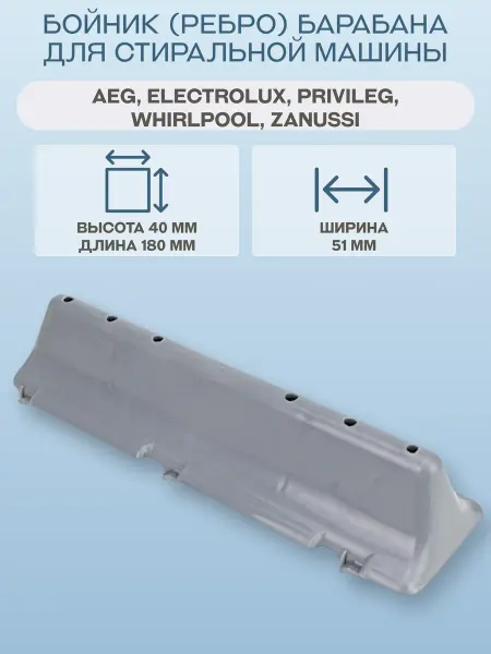 Electrolux Бойник (ребро) барабана для стиральной машины